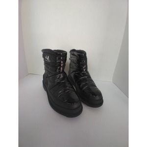 SM New York Puffer‎ Boots Winter Snow Boots Quilted Black Boots Size?